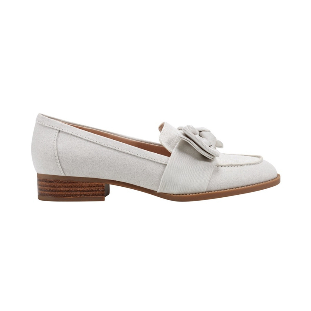 Bandolino Lindio Bow Detail Slip On grey Loafers office workwear Oxford size 8 - Picture 3 of 9
